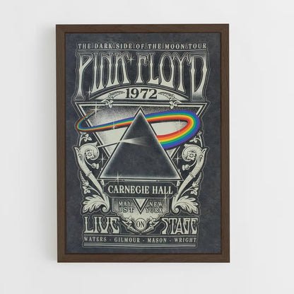 pink-floyd-12 cadre Bois foncé