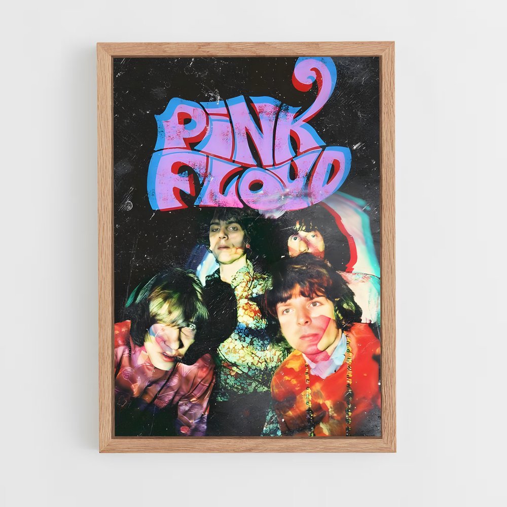 pink-floyd-13 cadre Bois clair