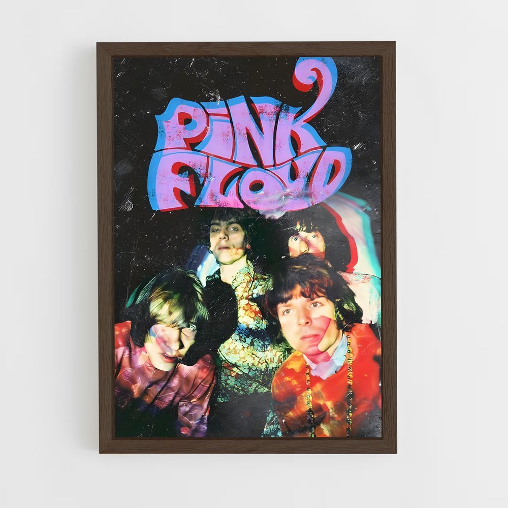 pink-floyd-13 cadre Bois foncé