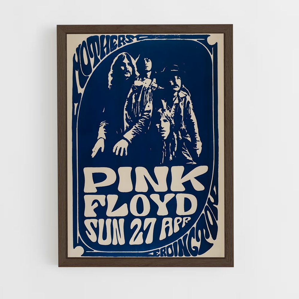 pink-floyd-4 cadre Bois foncé