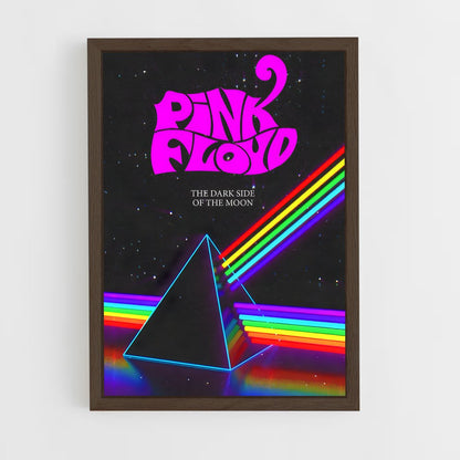 pink-floyd-5 cadre Bois foncé