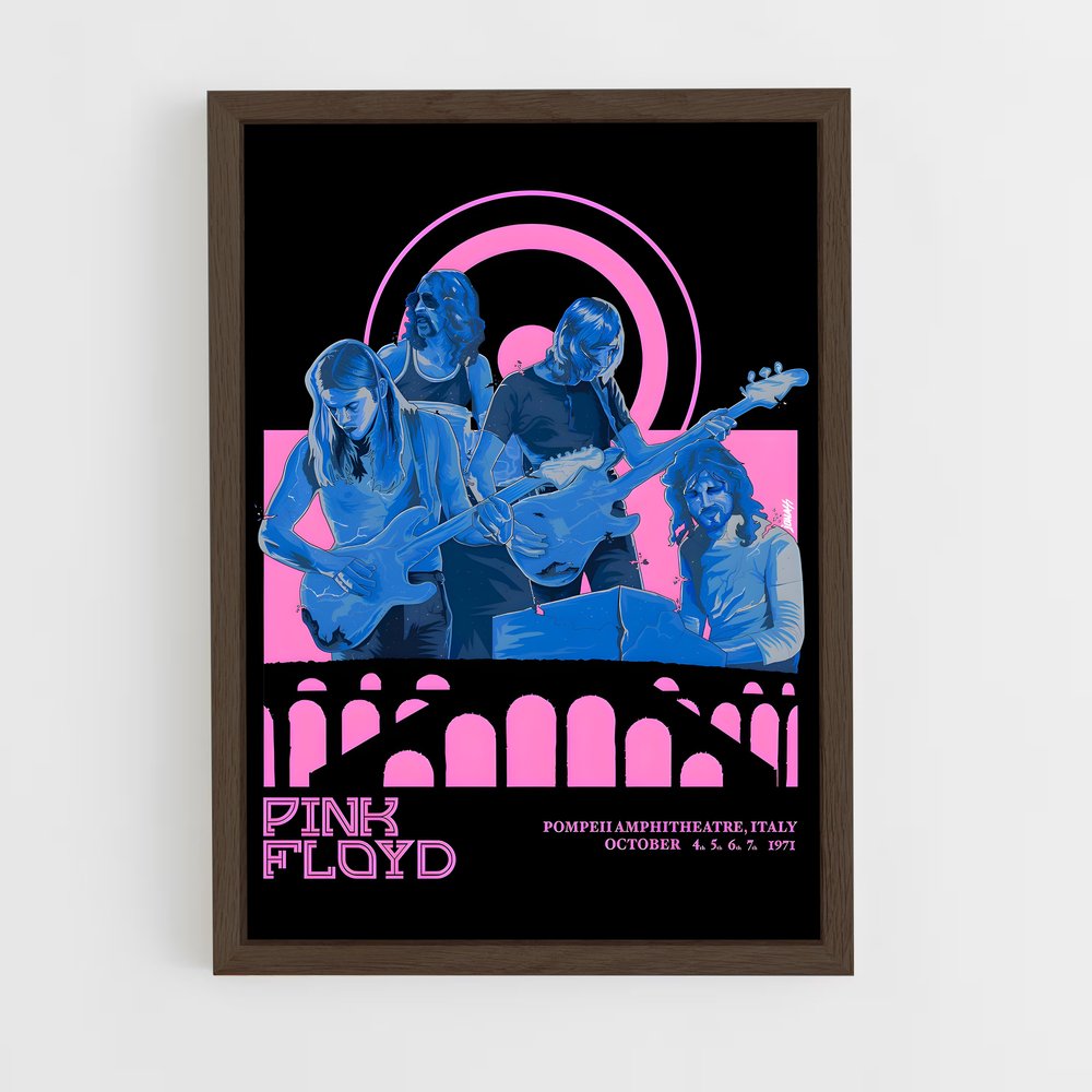 pink-floyd-9 cadre Bois foncé