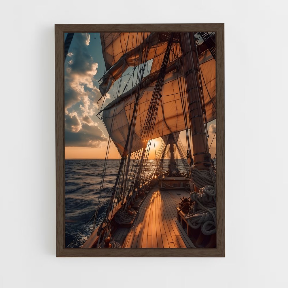 pirate-boat-1 cadre Bois foncé