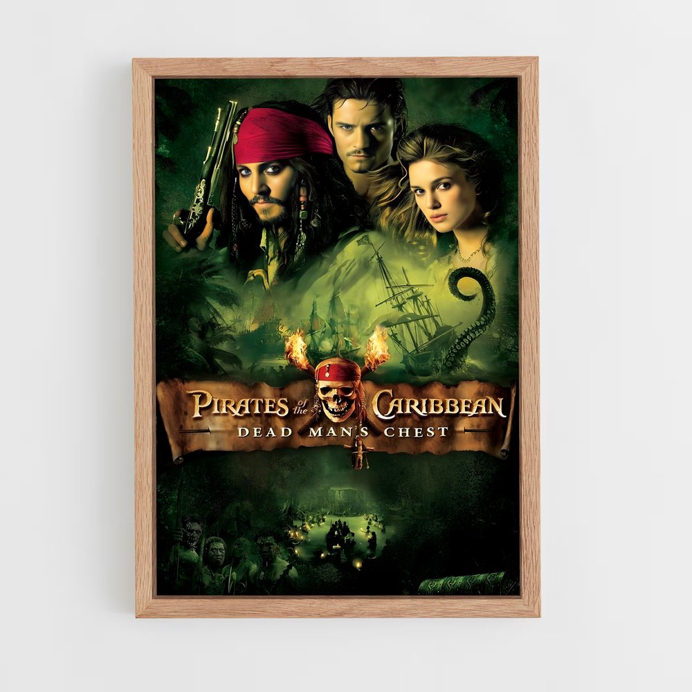 pirates-of-the-caribbean-3 cadre Bois clair