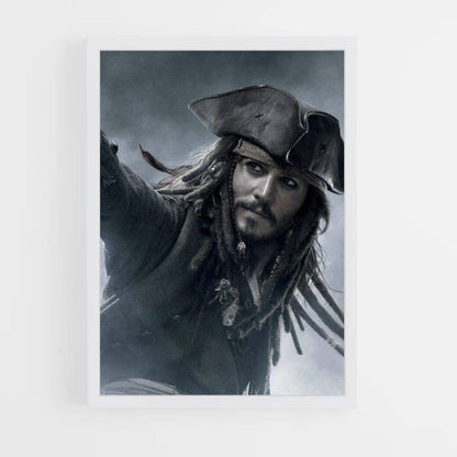 Poster Jack Sparrow Gris