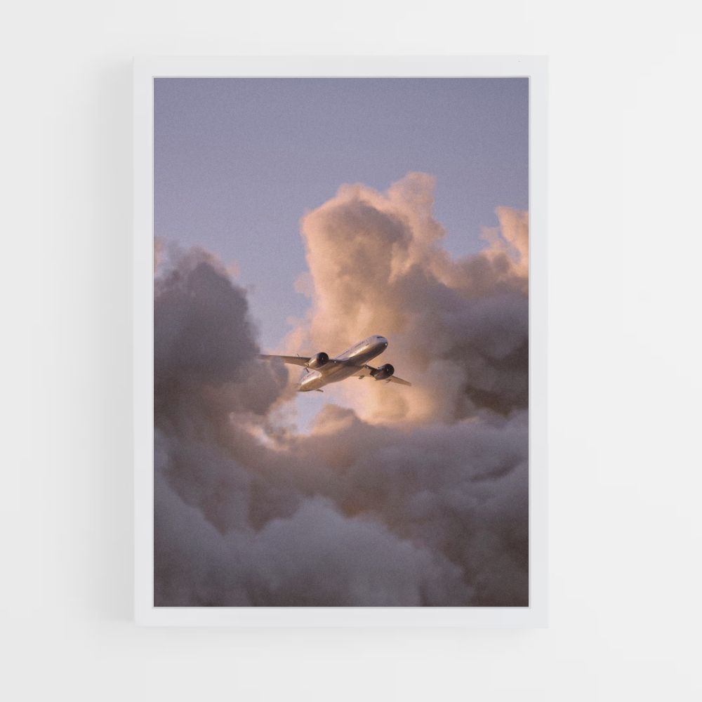 Poster Avions Nuages