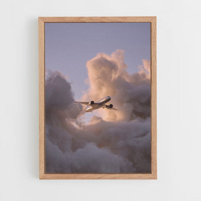 Poster Avions Nuages