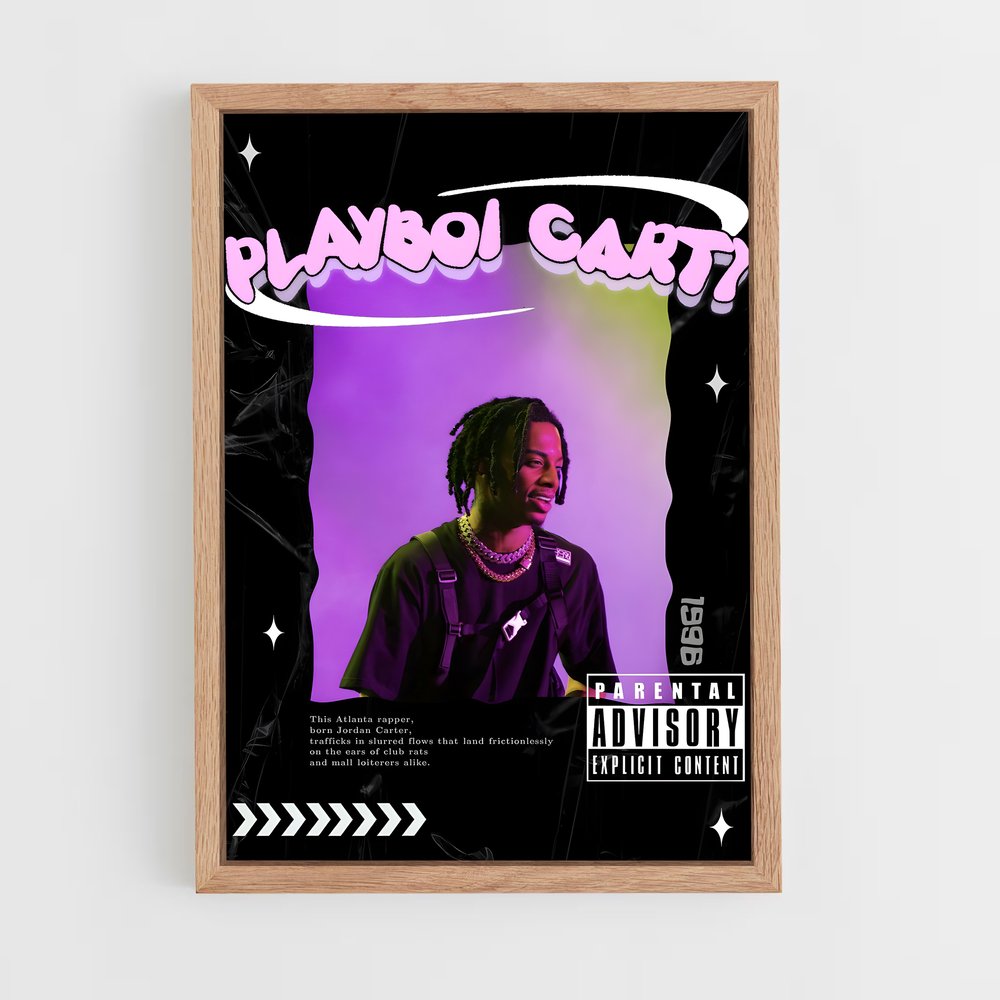 playboy-carti-3 cadre Bois clair