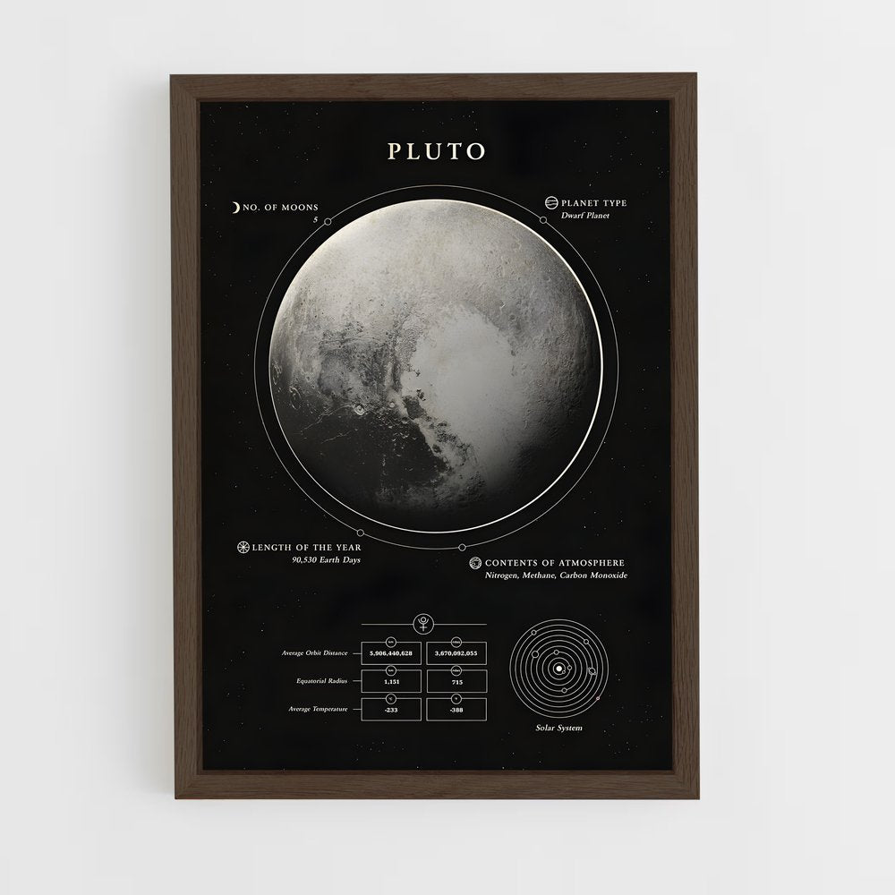 pluto-3 cadre Bois foncé