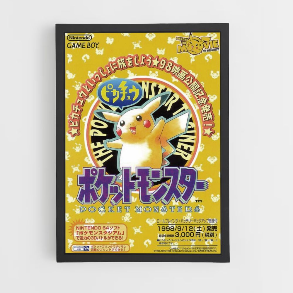 Poster Pikachu Japon