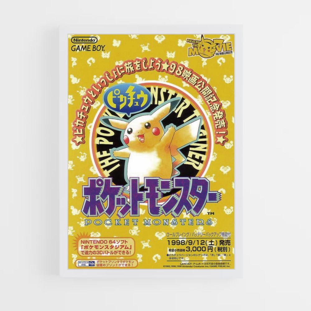 Poster Pikachu Japon