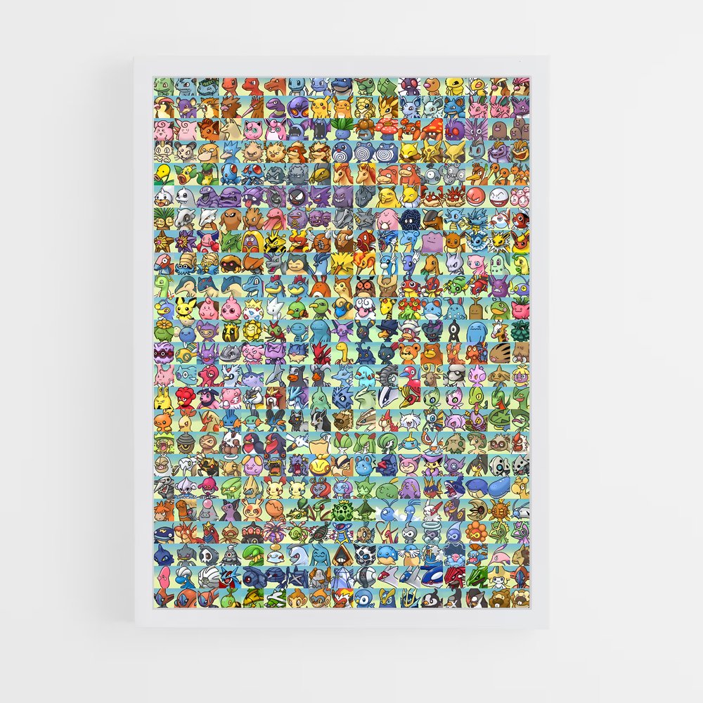 pokemon-7 cadre Blanc