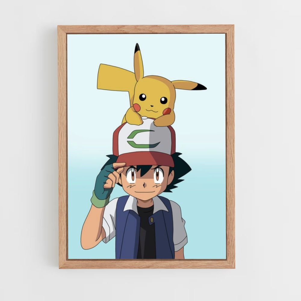 Poster Sacha x Pikachu