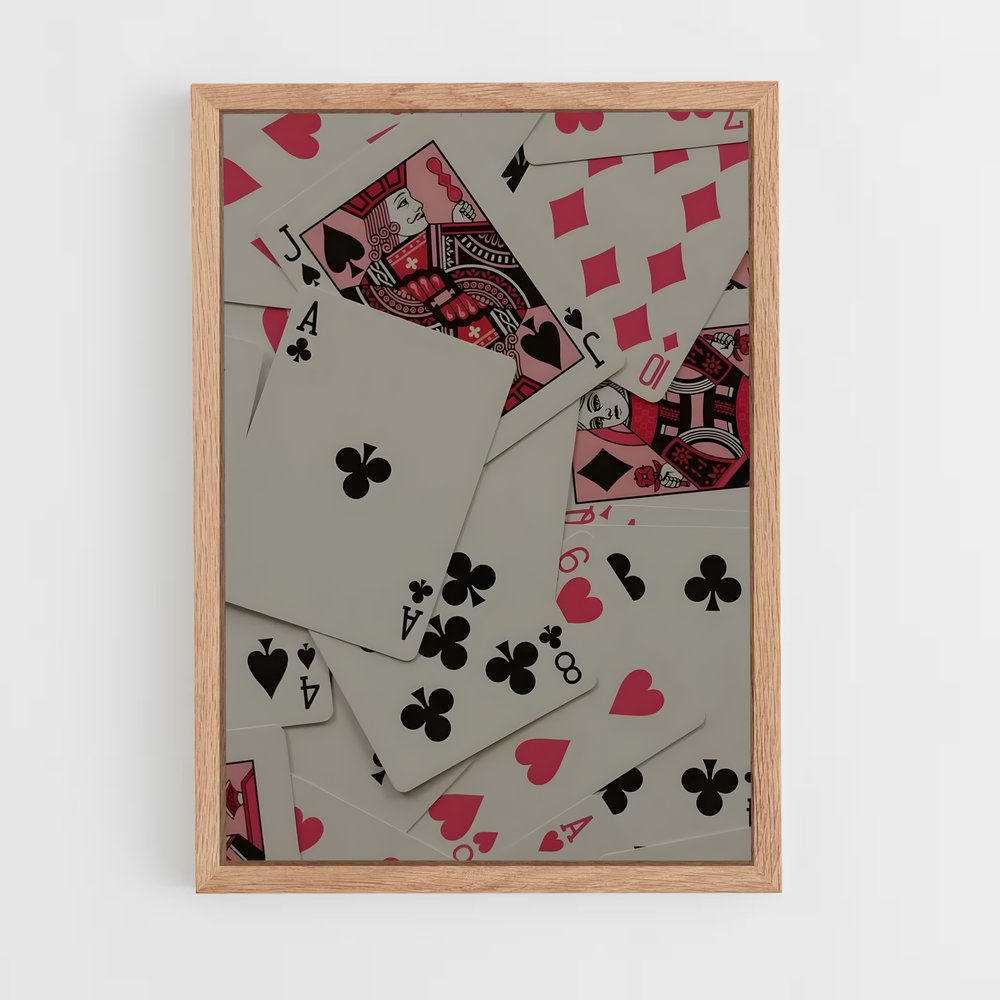 poker-2 cadre Bois clair