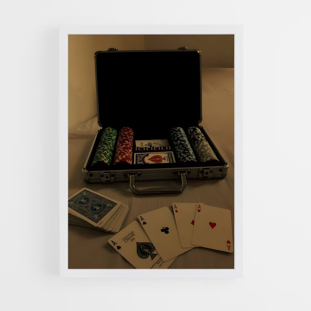 poker-5 cadre Blanc