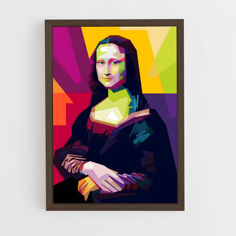 pop-art-2 cadre Bois foncé