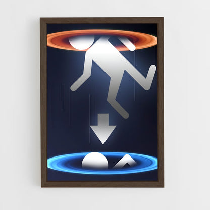 portal-9 cadre Bois foncé