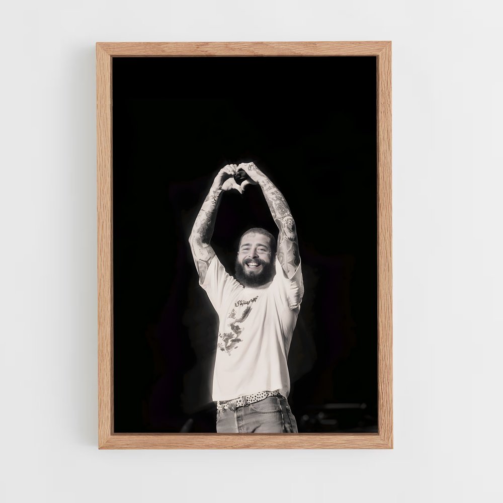 post-malone-16 cadre Bois clair
