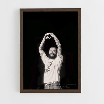 post-malone-6 cadre Bois foncé