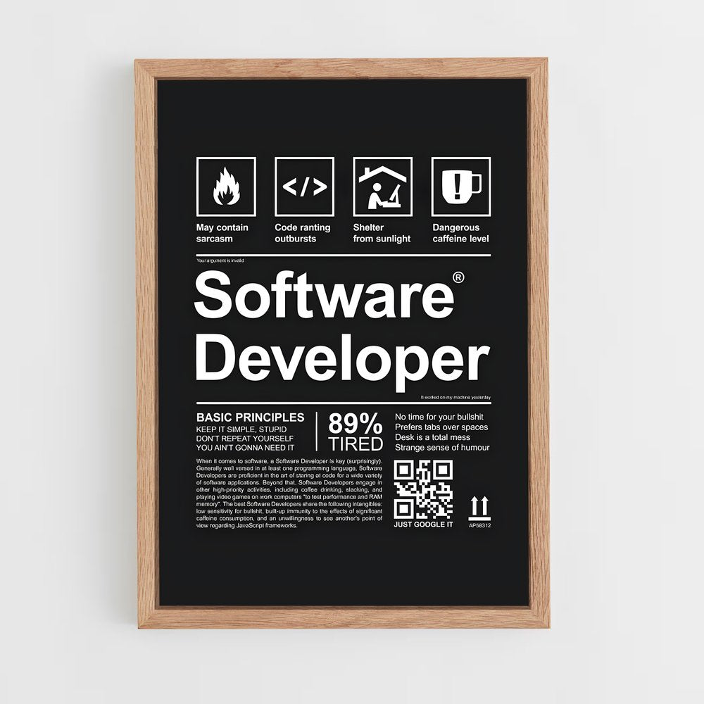 programmer-1 cadre Bois clair