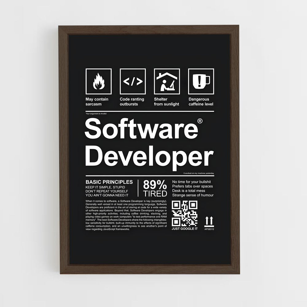programmer-1 cadre Bois foncé