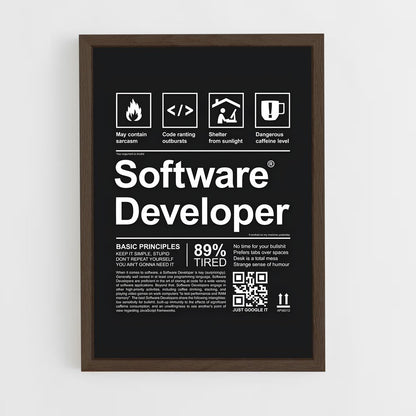 programmer-1 cadre Bois foncé