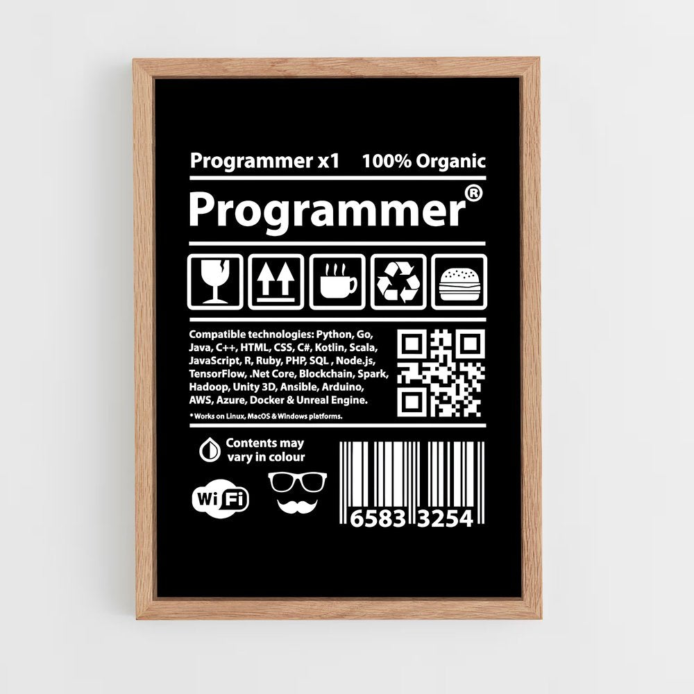 programmer-13 cadre Bois clair
