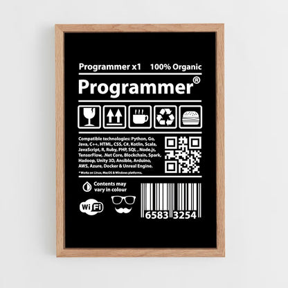 programmer-13 cadre Bois clair