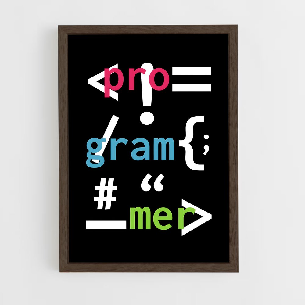 programmer-3 cadre Bois foncé