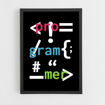 programmer-3 cadre Noir