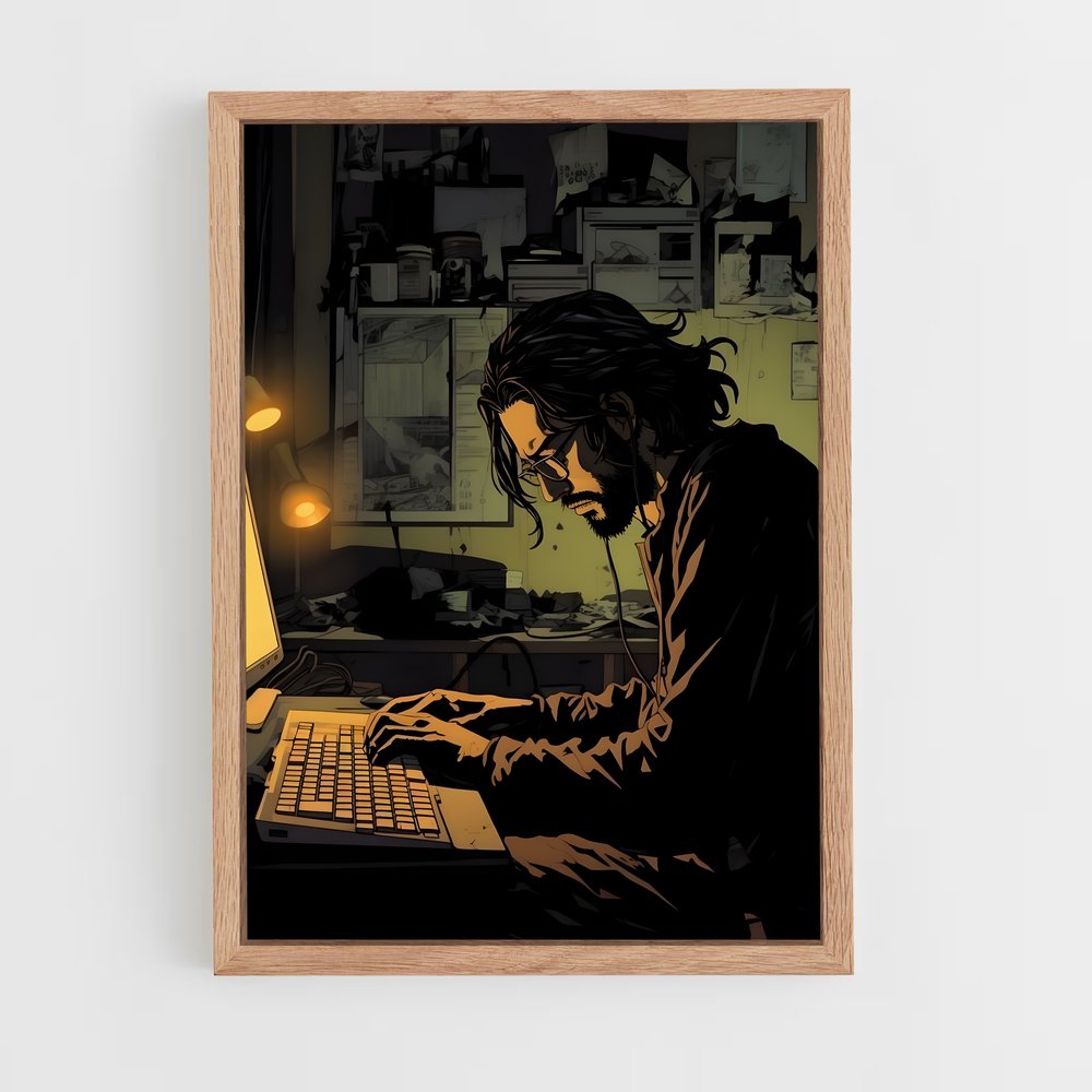 programmer-4 cadre Bois clair