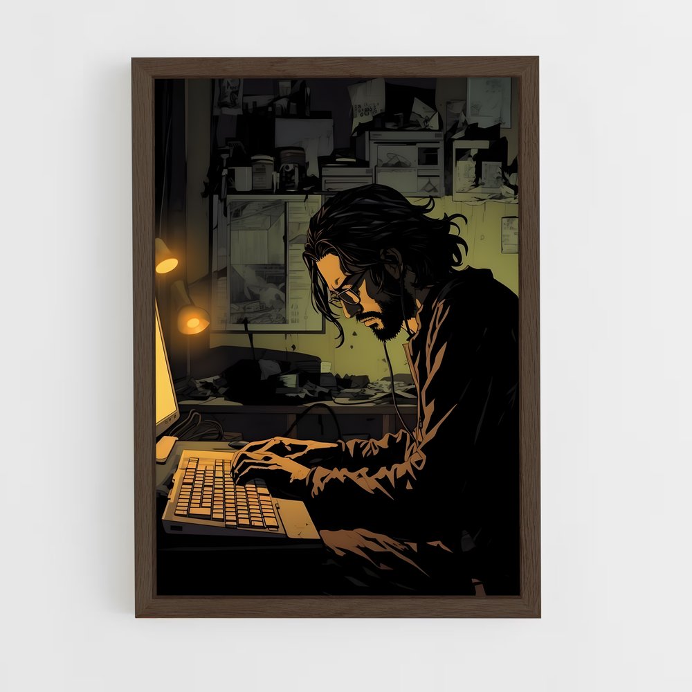 programmer-4 cadre Bois foncé