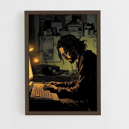 programmer-4 cadre Bois foncé