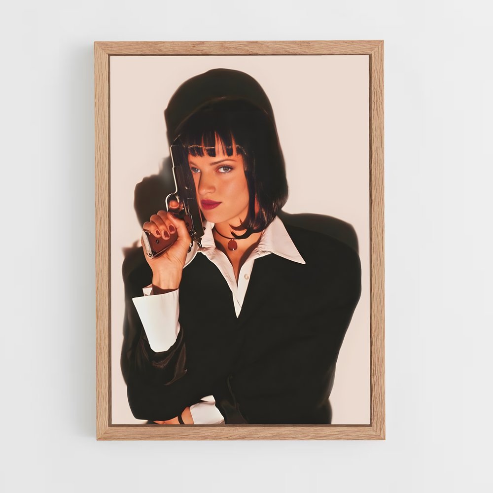 pulp-fiction-9 cadre Bois clair
