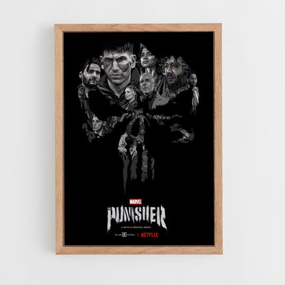 punisher-12 cadre Bois clair
