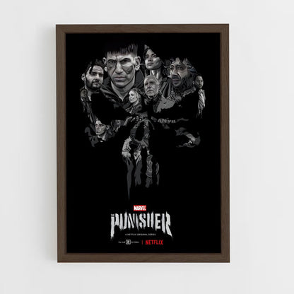 punisher-12 cadre Bois foncé