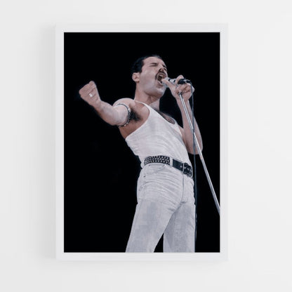 Poster Freddy Mercury Chante