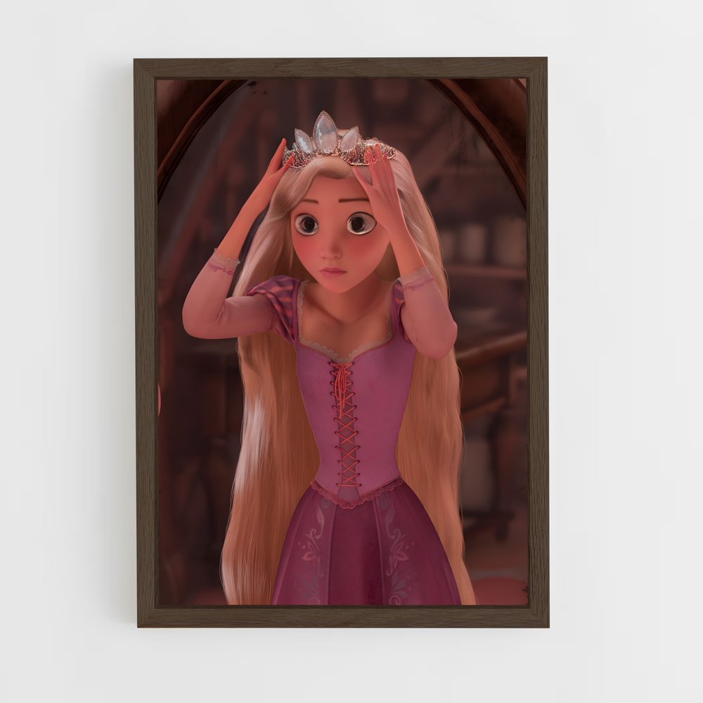 rapunzel-6 cadre Bois foncé