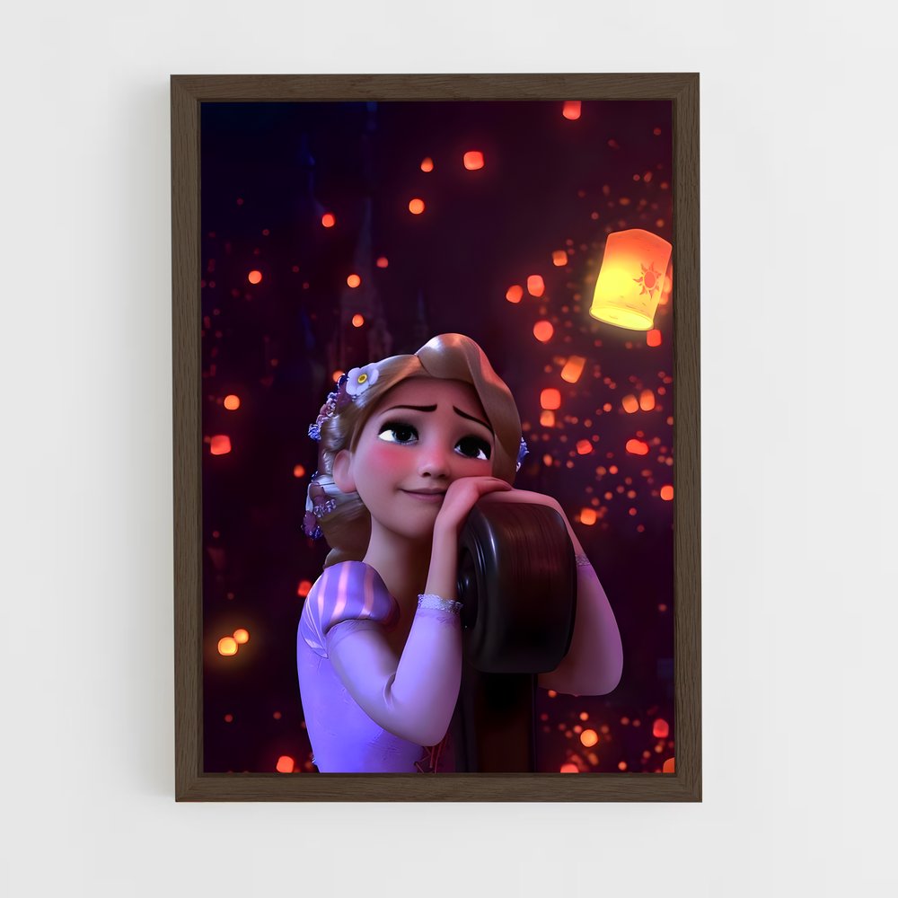 rapunzel-7 cadre Bois foncé