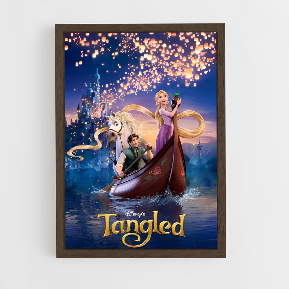 rapunzel-9 cadre Bois foncé