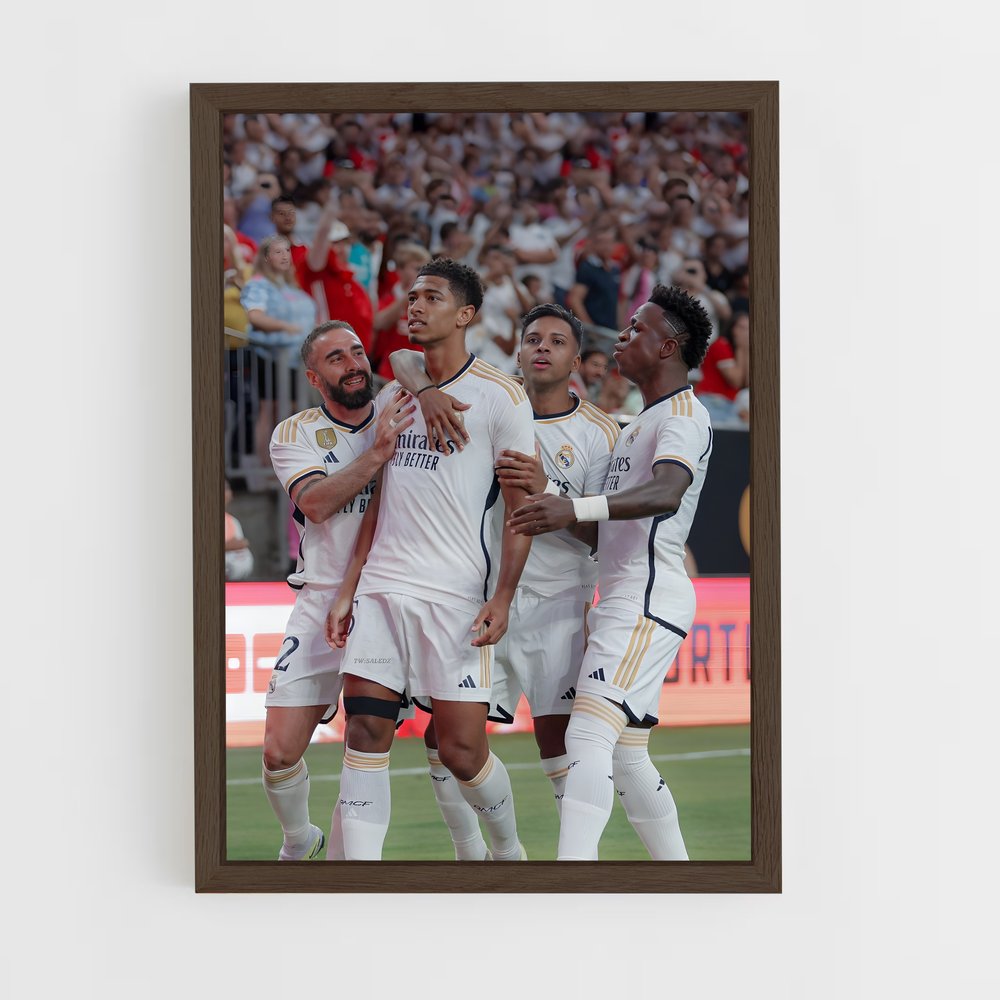 real-madrid-4 cadre Bois foncé