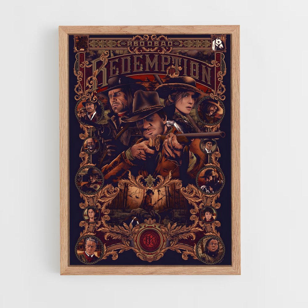 red-dead-redemption-5 cadre Bois clair
