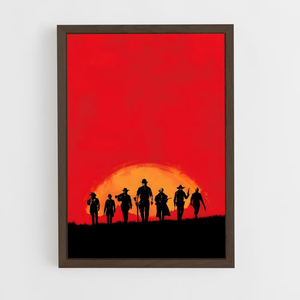 red-dead-redemption-8 cadre Bois foncé