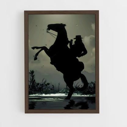 red-dead-redemption-9 cadre Bois foncé