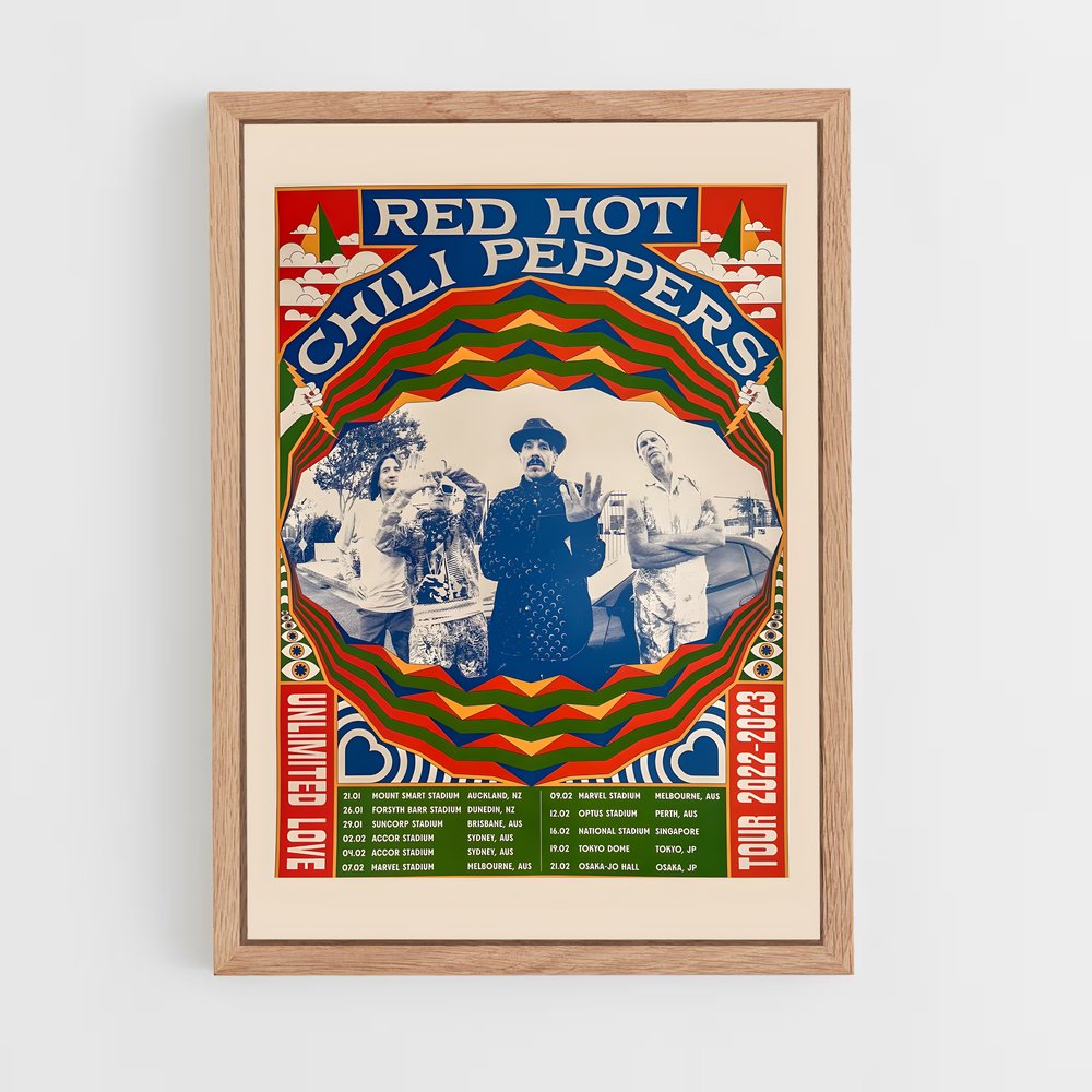 red-hot-chili-pepper-1 cadre Bois clair