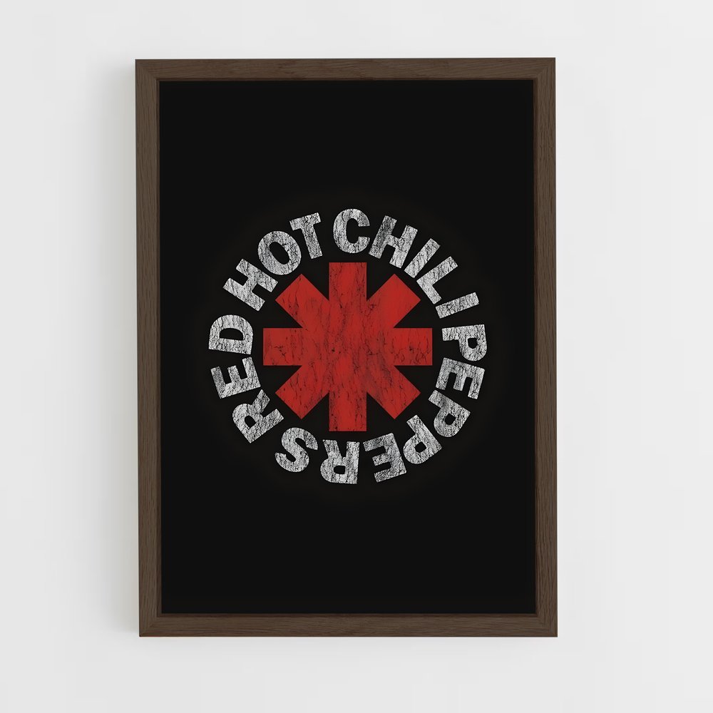red-hot-chili-pepper-5 cadre Bois foncé