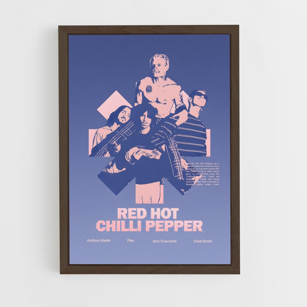 red-hot-chili-pepper-7 cadre Bois foncé
