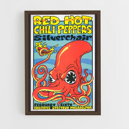 red-hot-chili-pepper-8 cadre Bois foncé