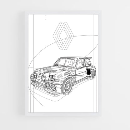 renault-12 cadre Blanc
