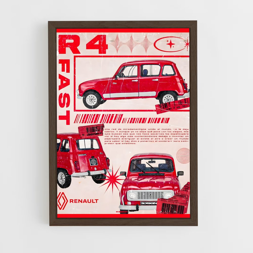 renault-2 cadre Bois foncé